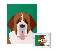 Saint Bernard Dog,500 Pieces Wooden Jigsaw Family Game Jigsaw Puzzles for Adults Teens