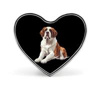 Saint Bernard Dog Brooch Pins Heart Badge Button Tie Lapel Backpack Pin Decoration for Women Men