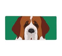 Saint Bernard Dog,Mouse Pad Large Desk Pad Computer Keyboard Mouse Mat With Non Slip Rubber Base 40 x 90 cm
