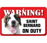 Saint Bernard Dog Pet Sign - Laminated Card