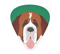 Saint Bernard Dog Plectrums Guitar Picks For Bass Electric Acoustic Guitars (12 Count)