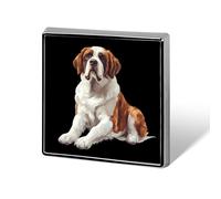 Saint Bernard Dog Printed Brooch Pins Badge Button Tie Lapel Backpack Pin Decoration for Women Men