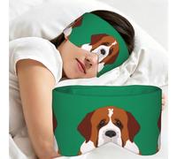 Saint Bernard Dog, Sleep Mask for Home Travel, Full Eye Covers Light Blocking Eye Mask Sleep Eye and Ear Muffs