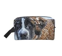 Saint Bernard DogLarge Capacity Cosmetic Organizer，Travel Makeup Bag for Women