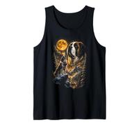 Saint Bernard Howling to The Moon Saint Bernard Tank Top