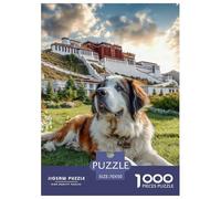 Saint Bernard Jigsaw Puzzle Large Dog 1000 Pieces - Colourful Educational Game for Adults & Kids | 70x50cm/1000pcs