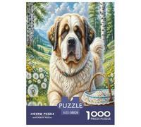 Saint Bernard Jigsaw Puzzles Puzzle for Adults Kids. 1000 Piece Friendly animals Whimsical Challenge Toy Educational Game Home Decoration for Educational Games Gifts 38x26cm/1000pcs