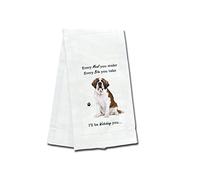 SAINT BERNARD Kitchen Towels - Soft, Highly Absorbent - Gifts for Pet Lovers - Reusable, Quick Drying - 100% Natural Cotton