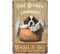 Saint Bernard Laundry 1000 Piece Wooden Jigsaw Puzzles for Adults Family Elderly Wash & Dry All Fur Varieties Puzzle Game for Family Art Decorations Funny Puzzle Toy Gift for Friend Wife Mom