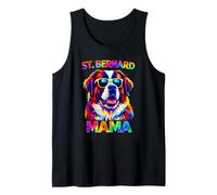 Saint Bernard Mama Pop Art Dog Lover Cute St Bernard Mom Tank Top