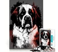 Saint Bernard Portrait 1000 Pieces Jigsaw Puzzles for Adults Strengthen Memory Casual Fun Clean Edge Classic Gift (50x75cm)