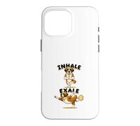Saint Bernard practicing yoga inhale - exale DIGOR funny Case for iPhone 16 Pro Max