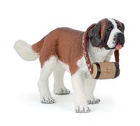 Saint Bernard with Barrel Figurine, Dogs and Cats Collection, Kids Ages 3+ | A famous Alpine mountain rescue dog | hand-painted | a piece to collect | a truly original gift idea for the whole family