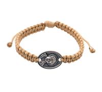 Saint Carlo Acutis Bracelet with Center Medal | Adjustable Cord | Patron Saint of the Internet & Youth | Great Catholic Gift for Confirmation, One Size, Metal, no gemstone