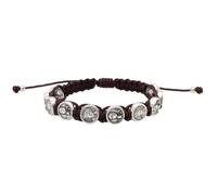 Saint Carlo Acutis Bracelet with Ten Metal Beads | Adjustable Cord | Beads Double as Decade Rosary | Great Catholic Gift for Confirmation, One Size, Metal, no gemstone