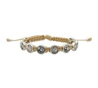 Saint Carlo Acutis Bracelet with Ten Metal Beads | Adjustable Cord | Beads Double as Decade Rosary | Great Catholic Gift for Confirmation, One Size, Metal, no gemstone