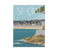 Saint-Cast-le-Guildo France，Jigsaw Puzzles for Adults 1000 Piece, Classic Puzzle Teens Boys Girls Puzzles Sturdy Tight Fitting Pieces,Letters On Back for Ideal Challenging And Gift（38x26cm）-BN50