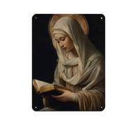 Saint Catherine of Siena Retro Poster Metal Tin Sign Chic Art Retro Iron Painting Bar People Cave Cafe Family Garage Poster Wall Decoration 12x16inch(30x40cm)