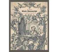 Saint Cecilia Blank Sheet Music Manuscript Notebook: Vintage Cover, 12 Staves (Notebook for Musicians)