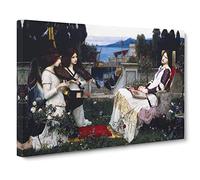 Saint Cecilia By John William Waterhouse Canvas Print | Gallery Wrapped 30mm Frame Wall Art | 24x16 inches | Ready to Hang | Classic Religious Picture | Living Room Bedroom Lounge Office