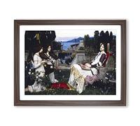 Saint Cecilia By John William Waterhouse Classic Painting Framed Print | A3 Walnut Framed Wall Art | Ready to Hang | Classic Historical Picture | Living Room Bedroom Lounge Office