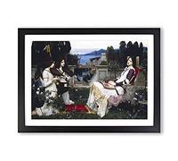 Saint Cecilia by John William Waterhouse Framed Print | A2 Black Framed Wall Art | Ready to Hang | Modern Nature Picture | Living Room Bedroom Lounge Office