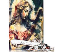 Saint Cecilia Patron Music 1000 Piece Jigsaw Puzzle for Adults Family Game Teens Jigsaw Puzzle (38x26cm)