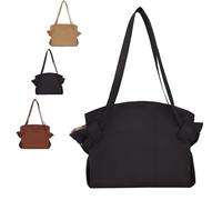 Saint Chevelle Bag Grocery Tote, Eloure Collapsible Tote Shopping Bag, Large-Capacity Shoulder Messenger Bag for Travel(Black)