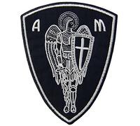 Saint Christian Archangel St.Michael Protection Cross Shield Patch Embroidered Applique Iron On Sew On Emblem