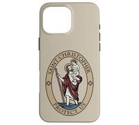 Saint Christopher Bearer of Christ Medal Case for iPhone 16 Pro Max