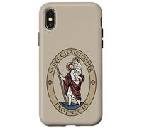 Saint Christopher Bearer of Christ Medal Case for iPhone X/XS
