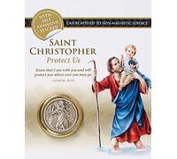 Saint Christopher Magnetic / Sticky Car Dash Plaque ~ Medal (Fridge Magnet)