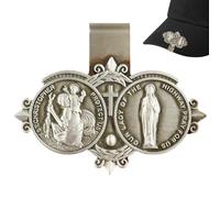 Saint Christopher Visor Clip - Decorative Brand Visor Clips For | Jesus Decoration, Car Travel Accessories, Driving , Provide And Safety For Truck, SUV, Convertible