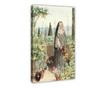 Saint Clare of Assisi by Eleanor Fortesque Brickdale Canvas Art Poster And Wall Art Picture Print Modern Family Bedroom Decor Frame 24x36inch(60x90cm)