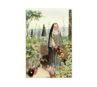 Saint Clare of Assisi by Eleanor Fortesque Brickdale Canvas Art Poster And Wall Art Picture Print Modern Family Bedroom Decor Unframe 16x24inch(40x60c
