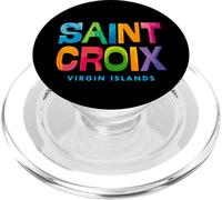 Saint Croix Virgin Islands Retro Typographic Design PopSockets PopGrip for MagSafe