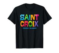 Saint Croix Virgin Islands Retro Typographic Design T-Shirt