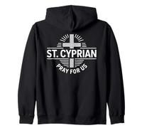 Saint Cyprian of Carthage Pray For Us Catholic Devotional Zip Hoodie