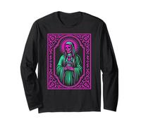 Saint Death Santa Muerte Folk Prayer Design Long Sleeve T-Shirt