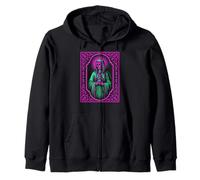 Saint Death Santa Muerte Folk Prayer Design Zip Hoodie