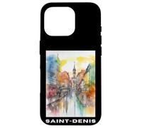 Saint-Denis Watercolor: France Urban, Paris Suburb Art Case for iPhone 16 Pro