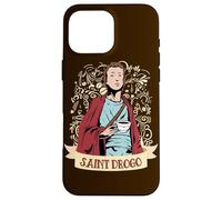 Saint Drogo Coffee Feast Day Catholic Patron Saint Deaf Case for iPhone 16 Pro Max