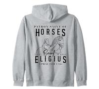 Saint Eligius Patron of Horses Blacksmiths and Farriers Zip Hoodie