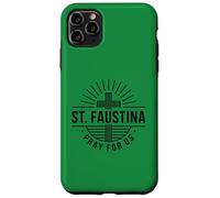 Saint Faustina Pray For Us Catholic Cross Case for iPhone 11 Pro Max