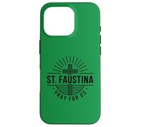 Saint Faustina Pray For Us Catholic Cross Case for iPhone 16 Pro