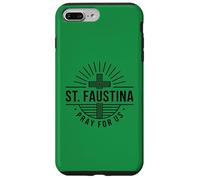 Saint Faustina Pray For Us Catholic Cross Case for iPhone 7 Plus/8 Plus