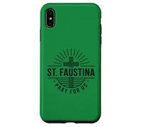 Saint Faustina Pray For Us Catholic Cross Case for iPhone XS Max