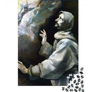 Saint Francis by El Greco 1000 Piece Jigsaw Puzzle, 52x38cm/1000pcs, for Adults, Quiet Home Activity, Weekend Downtime And Year-Round Leisure