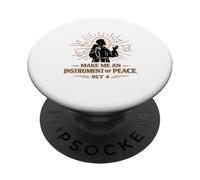 Saint Francis Instrument of Peace National Day 4th October PopSockets Adhesive PopGrip
