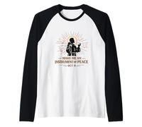 Saint Francis Instrument of Peace National Day 4th October Raglan Baseball Tee